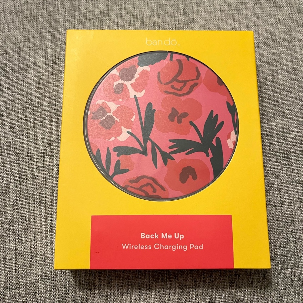 Bando Wireless Charging Pad Floral Rose Print NEW